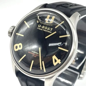 U-Boat Dark Moon 9018 Herrenuhr schwarzes Ziffernblatt Quarz gebraucht von JP - Bild 1 von 10