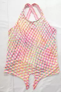 Land's End Girls Plus Geometric Polygon Print Tankini JL3 Multicolor Size 16+ - Picture 1 of 3