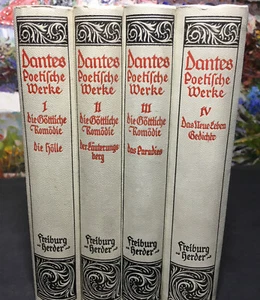 Dantes Poetical Works Poetische Werke Inferno.. Dante In 4 Volumes Deutsche 1912 - Bild 1 von 12
