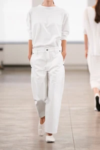 New $690 The Row Hester High Rise Straight Leg Crop Jeans in White sz 4/S - Picture 1 of 12