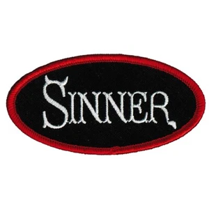 PARCHE PECADOR Jesucristo DIABLO RELIGIOSO bordado hierro-en ETIQUETA HUMOR nuevo - Imagen 1 de 1