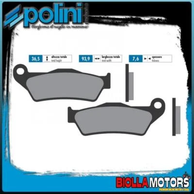 174.0027 FRONT POLINI BRAKE PADS HUSABERG FX 650 E 650CC 2001 - ORGANIC - Image 1 of 4