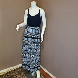 J CREW blue print maxi sun dress size 0 - Picture 1 of 5