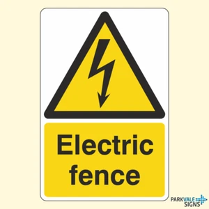 Electric Fence Warning Sign - Picture 1 of 1