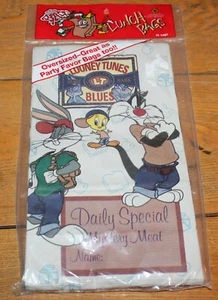VINTAGE Looney Tunes Blues LUNCH favor BAGS, Bugs Bunny, Daffy, Sylvester, Levi - Picture 1 of 6