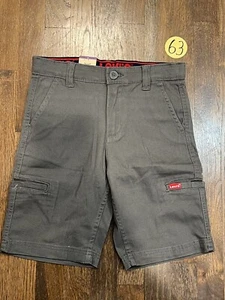 NWT Levi's Cargo Shorts Youth Boys Gray Flex Adjustable Waistband Sz 10 - Picture 1 of 4