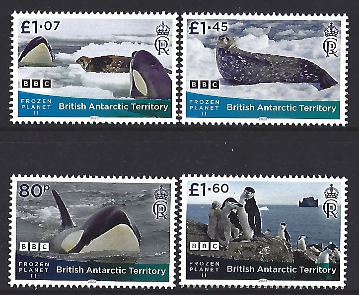 BRITISH ANTARCTIC TERRITORY 2023 FROZEN PLANET SET OF 4 UNMOUNTED MINT, MNH - Image 1 of 1
