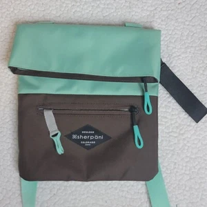 Sherpani Essentials Women's Pica V1 Crossbody Minipack Seagreen and Brown Bag - Picture 1 of 11