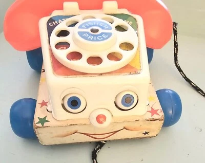 Винтажный деревянный телефон 1961 Fisher Price Chatter No747 - Изображение 1 из 4