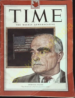 Vintage Time Magazines Canada Edition January 12 1953 Thornton Wilder  - Image 1 of 3