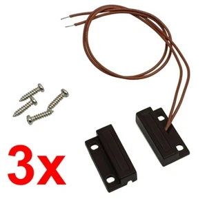 3x Magnetkontakt Magnetschalter Reed Tür Fensterkontakt Öffnungsmelder Bronze NC - Bild 1 von 8