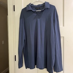 Polo uomo Banana Republic non sudare manica lunga blu taglia XXL - Foto 1 di 7