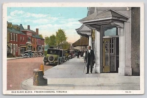 Antigua postal c1920 Fredericksburg Virginia bloque esclavo - Imagen 1 de 2