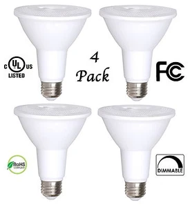 4 Pack Bioluz LED PAR30 12w 3000k 850 Lumen Dimmable Spotlight Flood Light Lamp - Picture 1 of 2