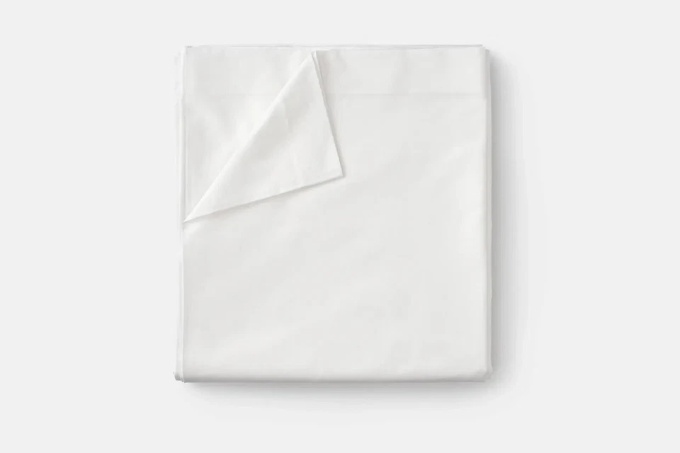 Oversized Flat Sheet White 100% USA Cotton (45% Organic) Made in USA Irregular - Image 1 of 1