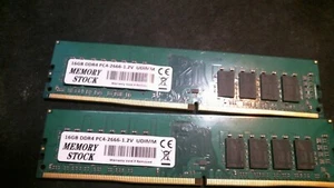 * LOT of 2 * 32GB KIT - 16GB DDR4 PC4-2666-1.2V UDIMM - Picture 1 of 1