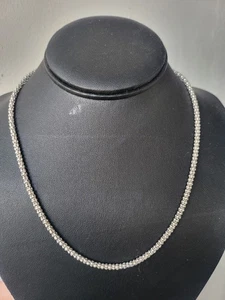 Echt 925 Sterling Silber Halskette Popcorn Gliederkette, 20" - Bild 1 von 6