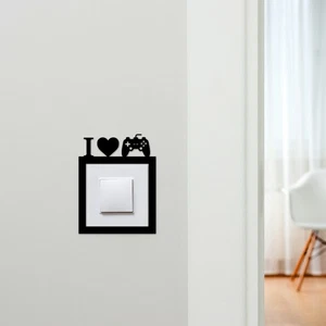 Light Switch Surround Love Gaming Controller Kids Room Decor Switch Cover Frame - Picture 1 of 9
