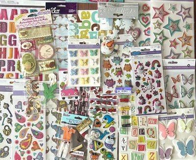 #306 NEW - LOT OF 25+ 3D STICKERS JOLEE'S FOREVER IN TIME & DOODLE-POPS & MORE - Image 1 of 4