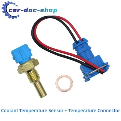 For BMW 318i 320i 325i Engine Coolant Temperature Sensor + Temperature Connector - Image 1 of 4