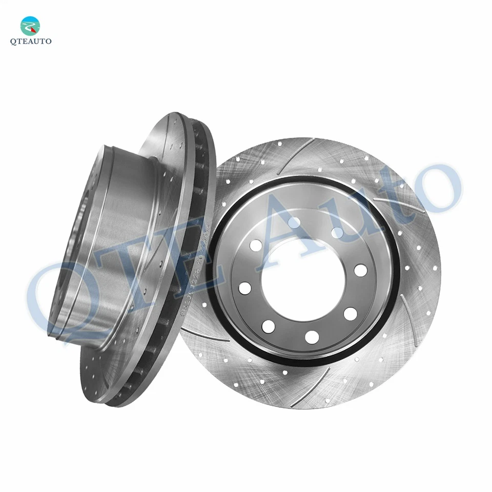 Rotores de disco de freno ranurados perforados traseros 330 mm para GMC Savana 3500 2006-2020 Foto 1 de 4