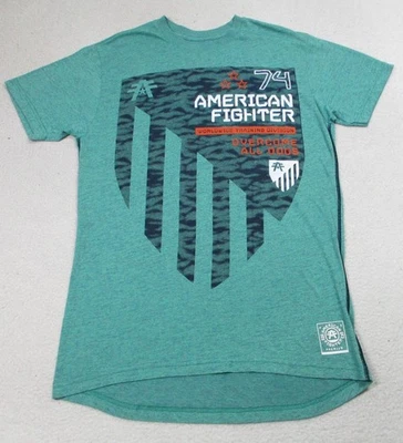 Camiseta de Entrenamiento American Fighter Para Hombre Grande Verde Gráfico 74 Mundial Foto 1 de 4