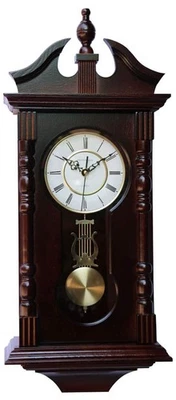 Wall Clocks: Grandfather Wood Wall Clock with Chime. Pendulum Wood Traditiona... - Image 1 of 4