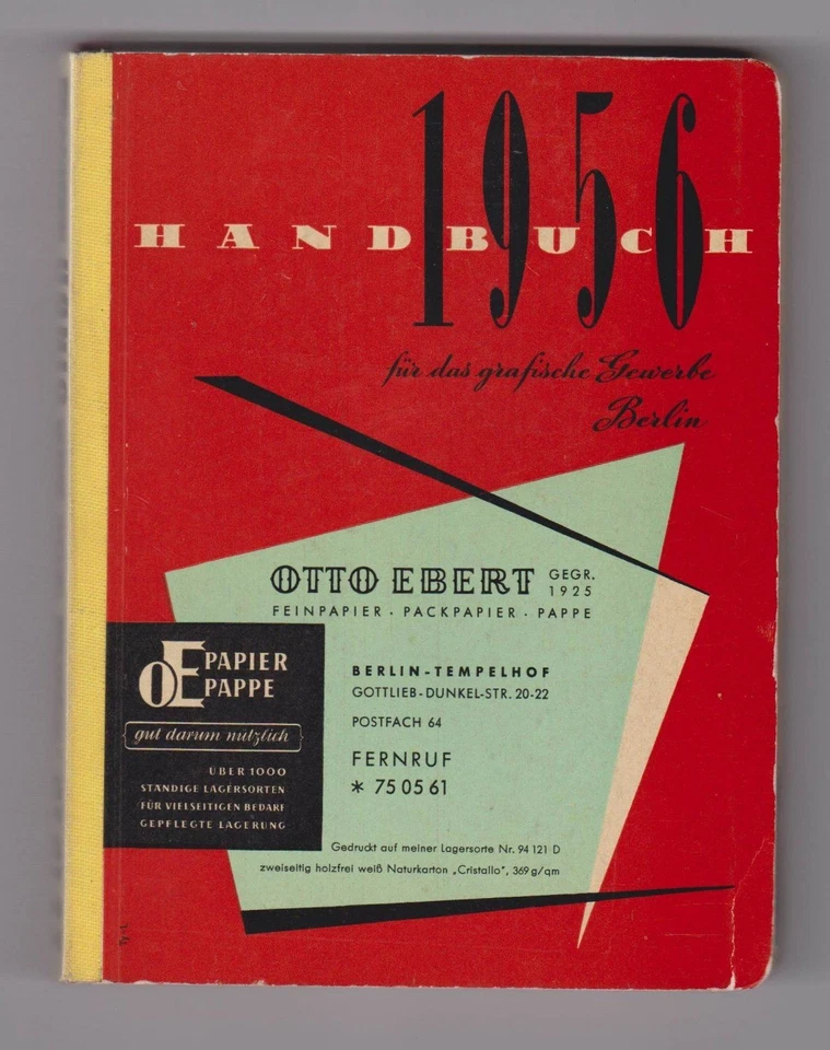 Manual for the Graphic Industry Berlin. 1956. 29308B - Image 1 of 1