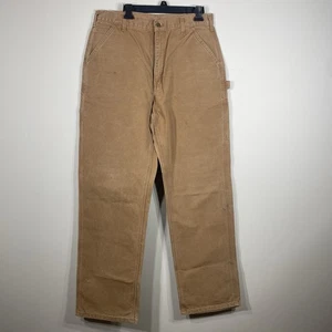 Pantalone Carhartt Tela Anatra Uomo 36x34 B11 BRN Falegname Sciolto Lavoro Utilità - Foto 1 di 8
