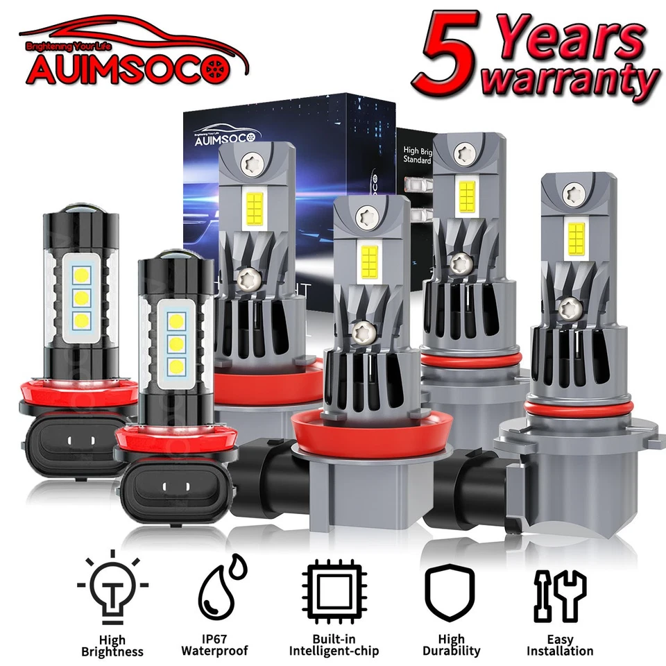 Faro LED 6 piezas bombillas 80000LM para Nissan Máxima 2009-2014 sedán 4 puertas 3,5 L Foto 1 de 4