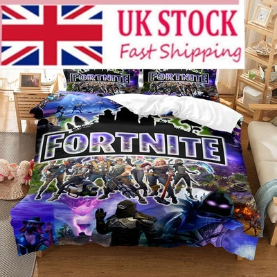 KID's 3D Game Themed Duvet Cover Set – UK Single Double Bedding, Ideal Gift