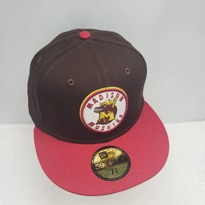 New Era Madison Muskies MILB 59FIFTY Fitted Hat Cap Size 7 3/8 - Picture 1 of 6