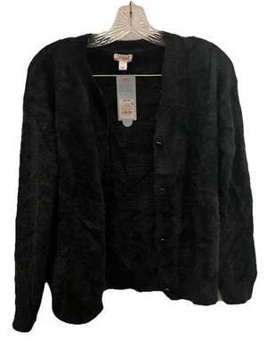 Cárdigan negro difuso Cat & Jack niñas talla XL (14) NUEVO CON ETIQUETAS Foto 1 de 4