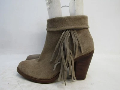 Jessica Simpson Mujer Talla 7.5 M Marrón Gamuza Cremallera Tobillo Moda Botas Botín Foto 1 de 4