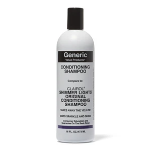 Generic Value Products Conditioning Purple Shampoo, Tones Down Brassiness, - Picture 1 of 7