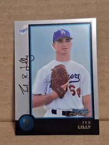 1998 Ted Lilly Bowman Chrome Baseball Rookie Card RC #183 LA DODGERS CUBS - Bild 1 von 2