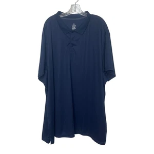 Real Essentials Golf Polo Shirt Mens 5X Blue Big & Tall - Picture 1 of 6