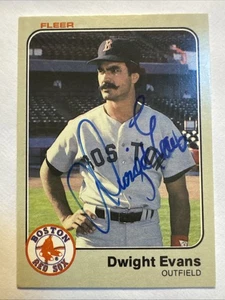 Tarjeta firmada autografiada Fleer #183 1983 de DWIGHT EVANS BOSTON RED SOX - Imagen 1 de 2