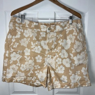 Pantalones Cortos Chinos Jachs New York Girlfriend Elastizados Algodón Floral Para Mujer Talla XXL  Foto 1 de 4