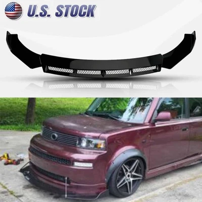 For Scion	xB Wagon Front Bumper Lip Splitter Chin Spoiler Kit Glossy Panel BE - Imagem 1 de 4