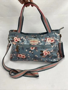 Cath Kidston Shoulder Bag Cross Body Floral Blue Tote Oilcloth Handbag - Picture 1 of 8