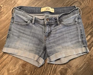 Hollister Shorts Damen Junior 1 blau Denim Bündchen Freizeit - Bild 1 von 3