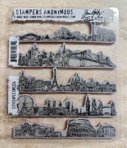 TIM HOLTZ Stampers Anonymous *CITYSCAPES* Stamp Set CMS224 Travel NEW - Picture 1 of 2