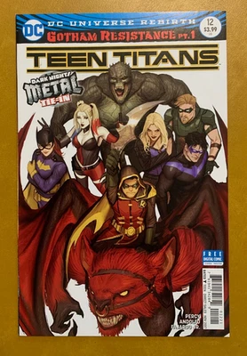 Teen Titans #12 Primera aparición completa de la variante Batman Who Laughs (2017) Foto 1 de 4