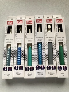 Ganchos de ganchillo ergonómicos Prym - Juego de 6, diferentes tamaños, NUEVO - Imagen 1 de 4