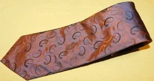 ALTEA MILANO MADE IN ITALY BRAUN/ORANGE/GRÜN PAISLEY KRAWATTE - DESIGNER KRAWATTEN. - Bild 1 von 3