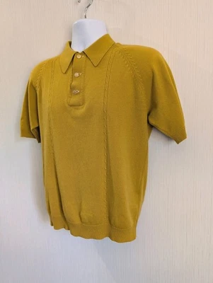 Suéter Polo Pullover Red Fox Ban-Lon Estilo Mob Prep Cuello 3 Botones S Foto 1 de 4