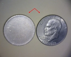 EISENHOWER ONE DOLLAR PLANCHET "TYPE 2" CLAD US ERROR Coin - Picture 1 of 3