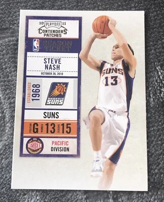 2010-11 Contenders Patches  - Steve Nash #12 - Phoenix Suns A18 - Image 1 of 2