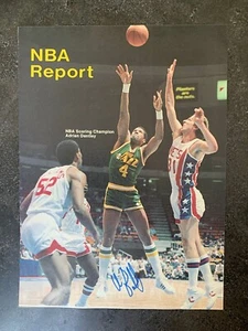Adrian Dantley Autographed Basketball Photo Utah Jazz Scoring Champion 8 x 11" - Picture 1 of 3
